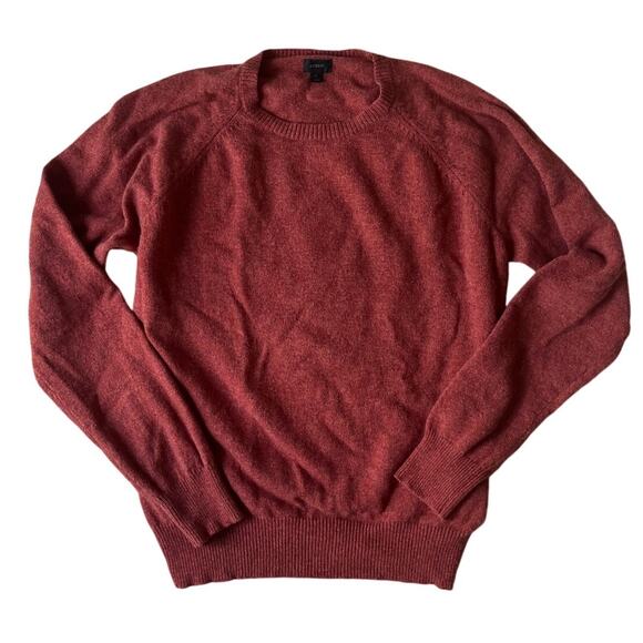 J.Crew Men's Brick Red Lambs Wool Pullover Crew Neck Long Sleeve Sweater | XL - Picture 1 of 7